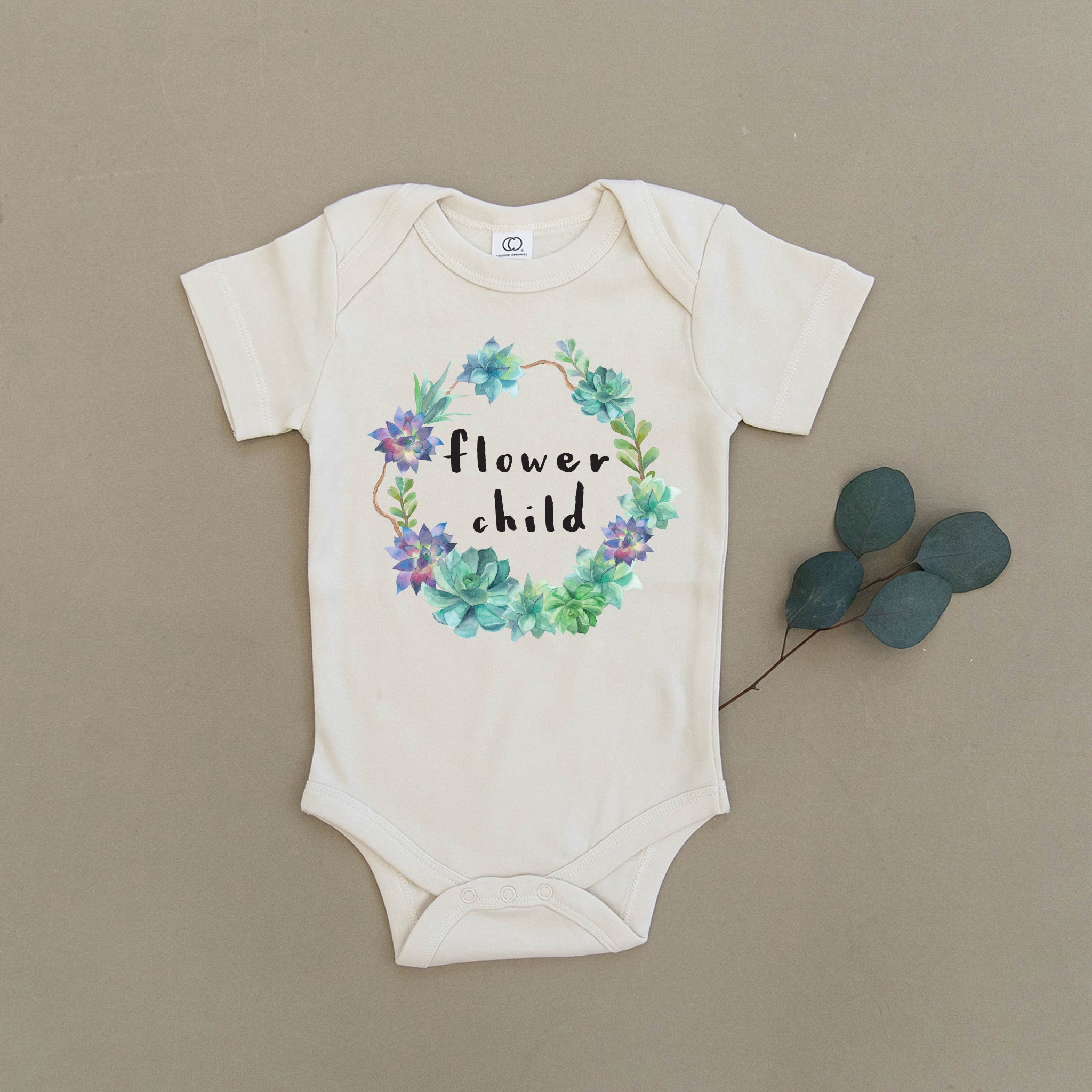 Floral Organic Baby Bodysuit – Sapling Child