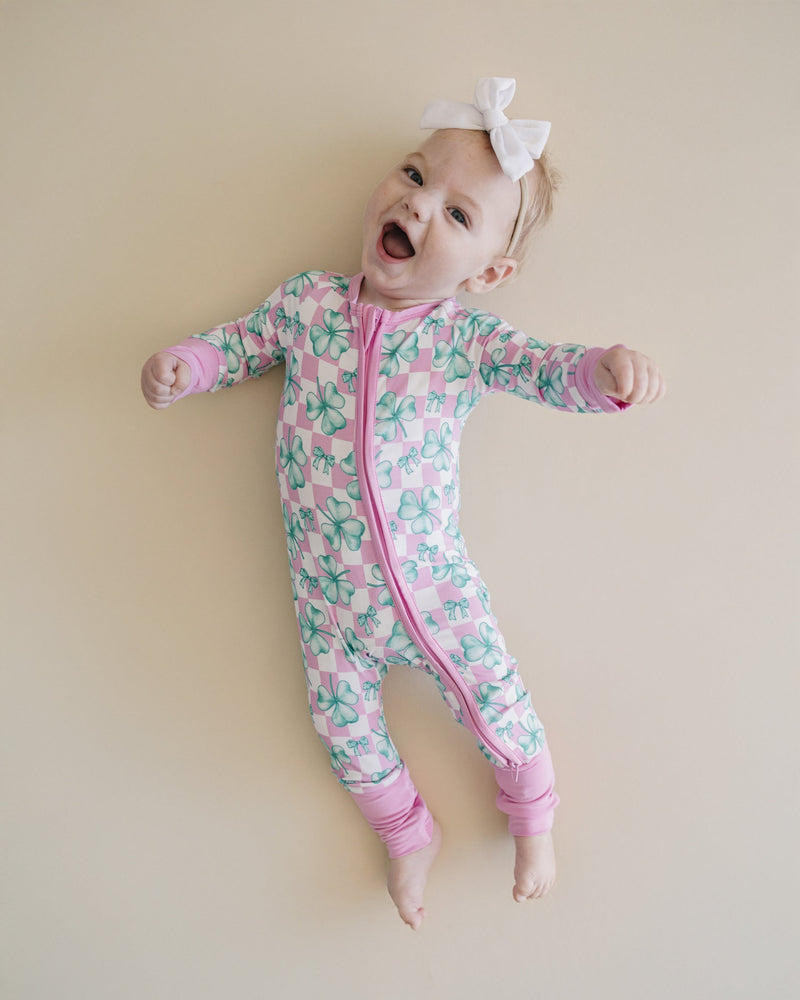 Bamboo Zip Romper | Shamrock & Bows