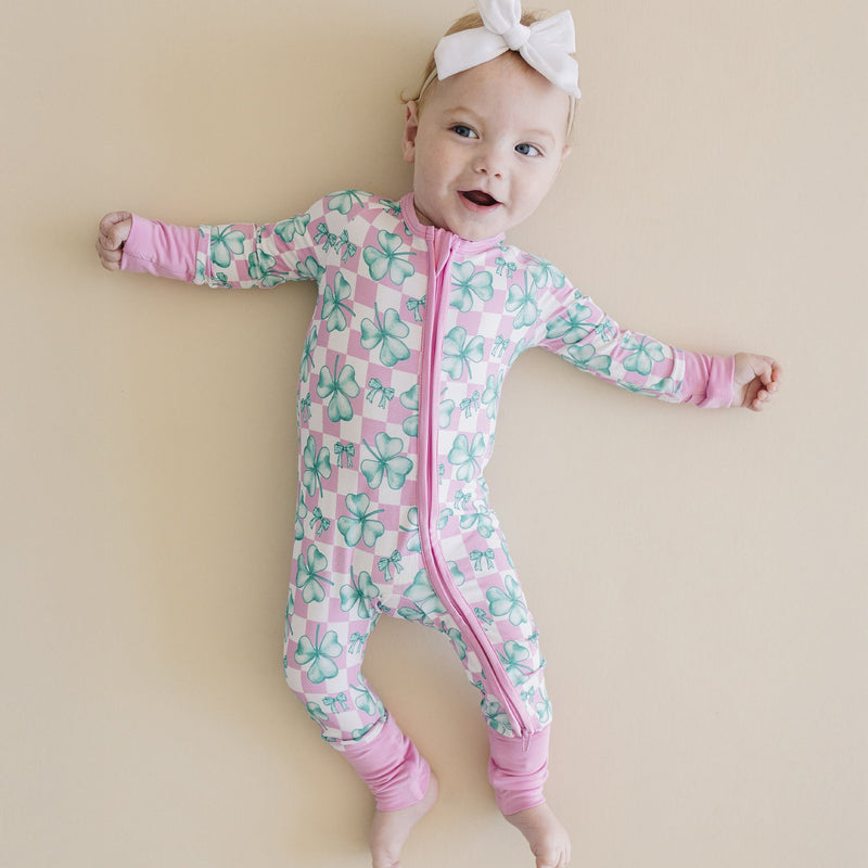 Bamboo Zip Romper | Shamrock & Bows