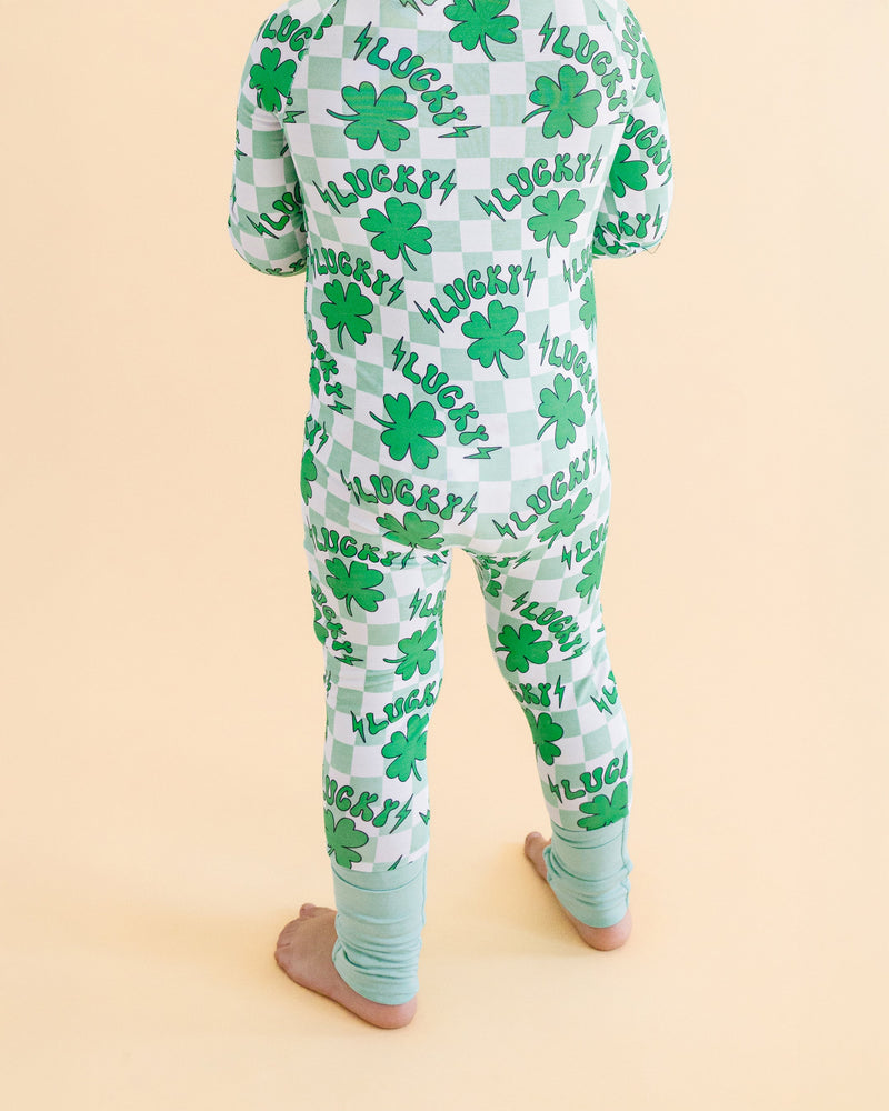 Bamboo Zip Romper | Lucky Shamrock