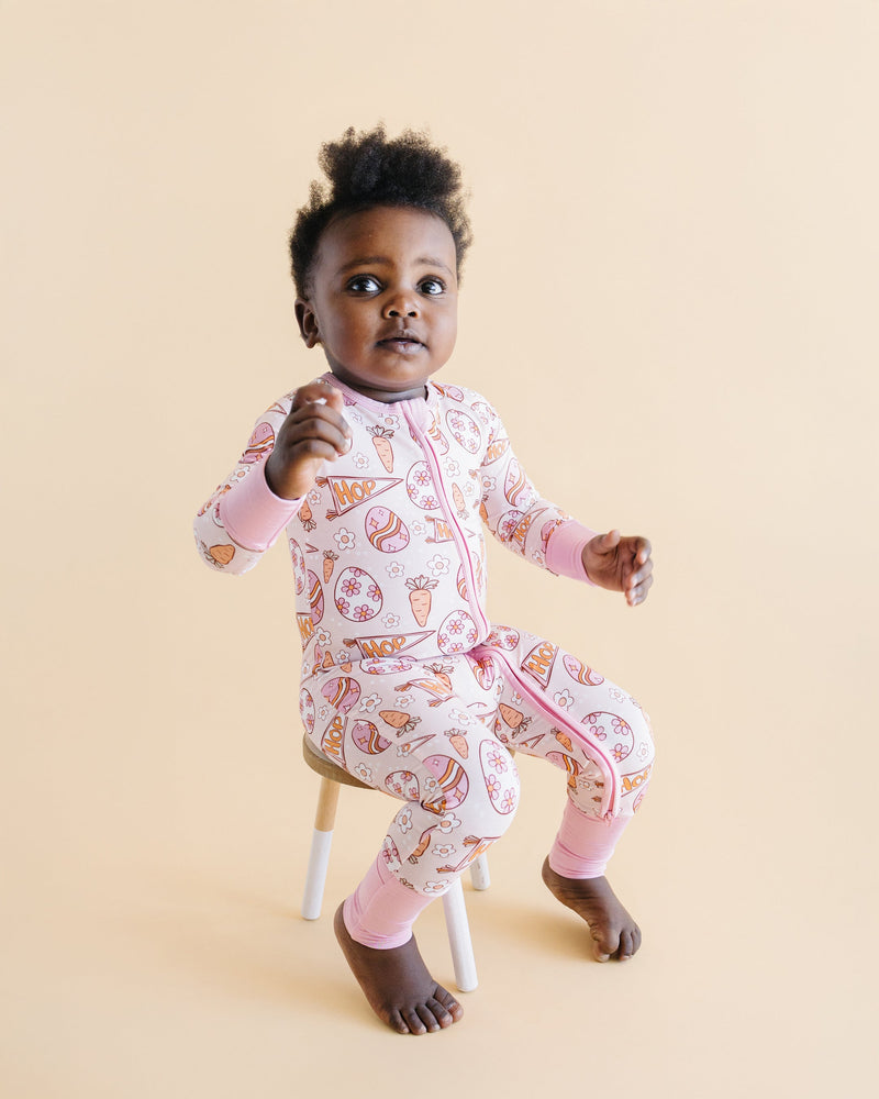 Bamboo Zip Romper | Easter Hop