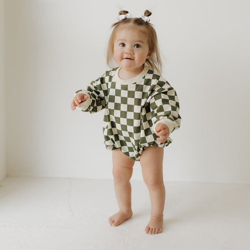 Sweatshirt Romper | Lucky