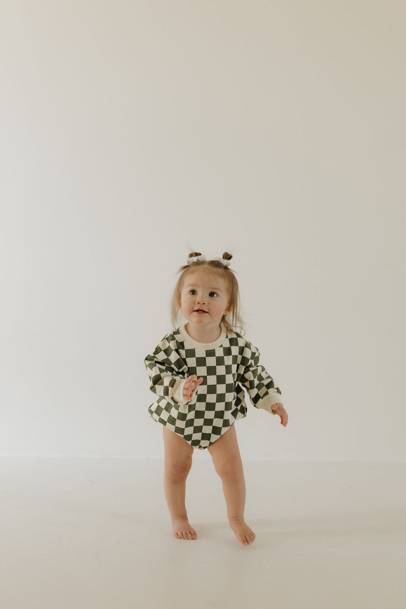 Sweatshirt Romper | Lucky