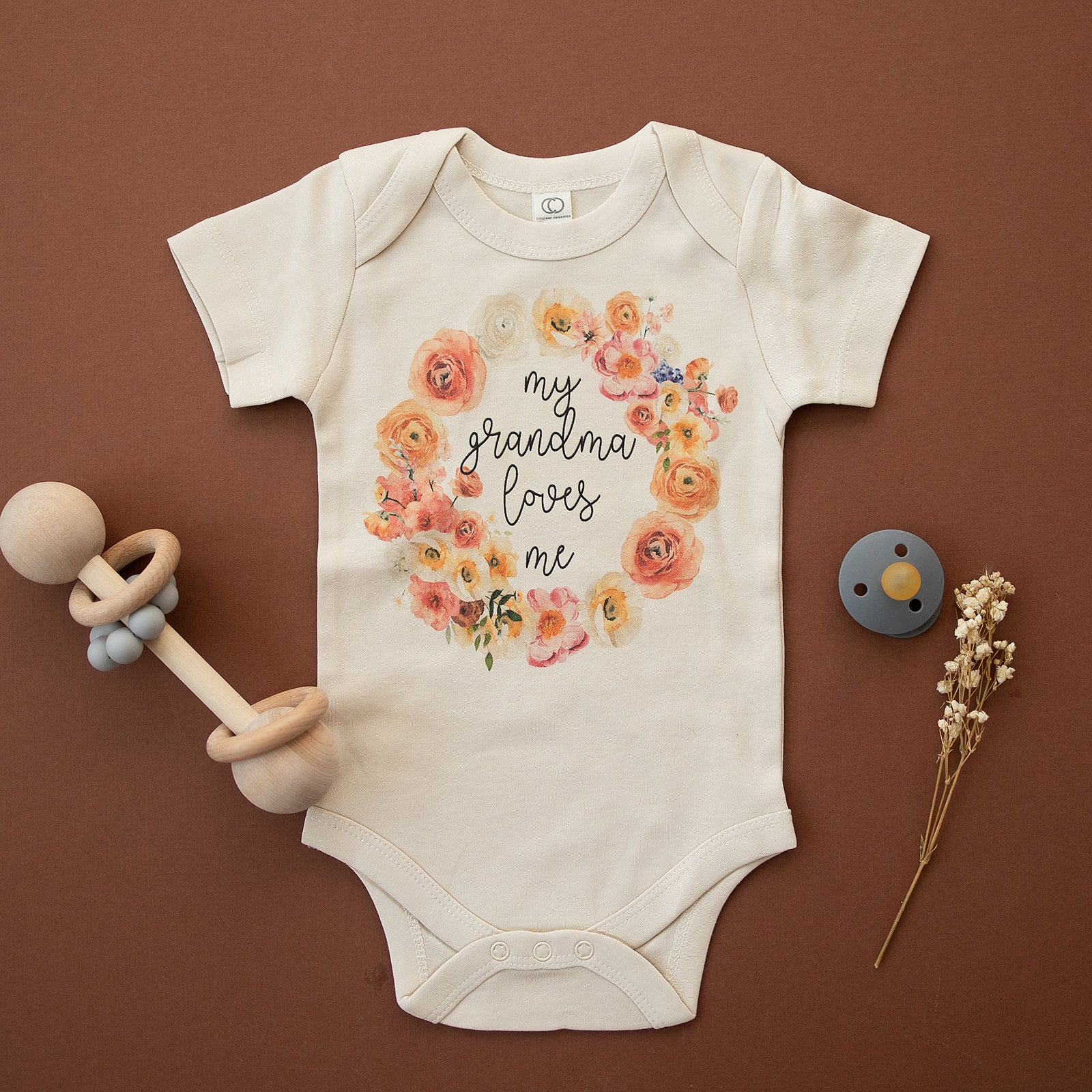 My Grandma Loves Me Organic Baby Onesie Urban Baby Co