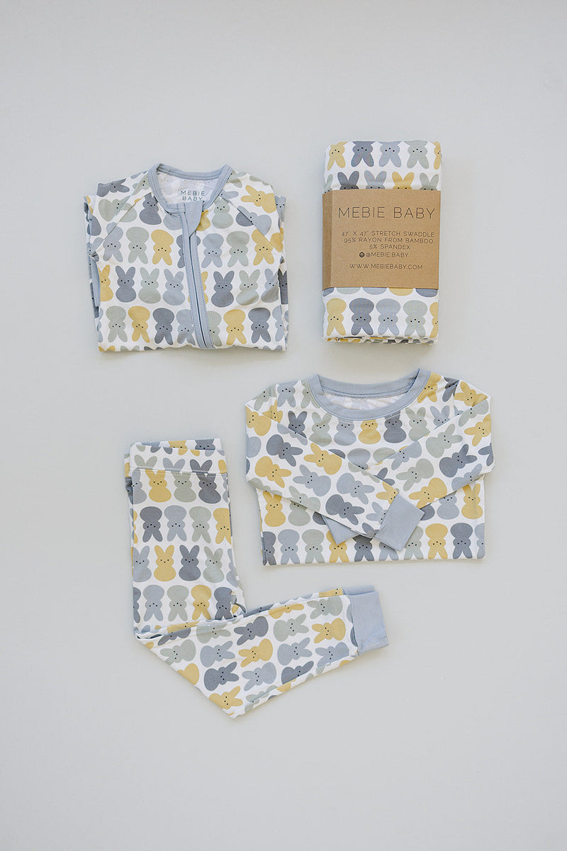 Dusty Blue Bunny Bamboo Cozy Set