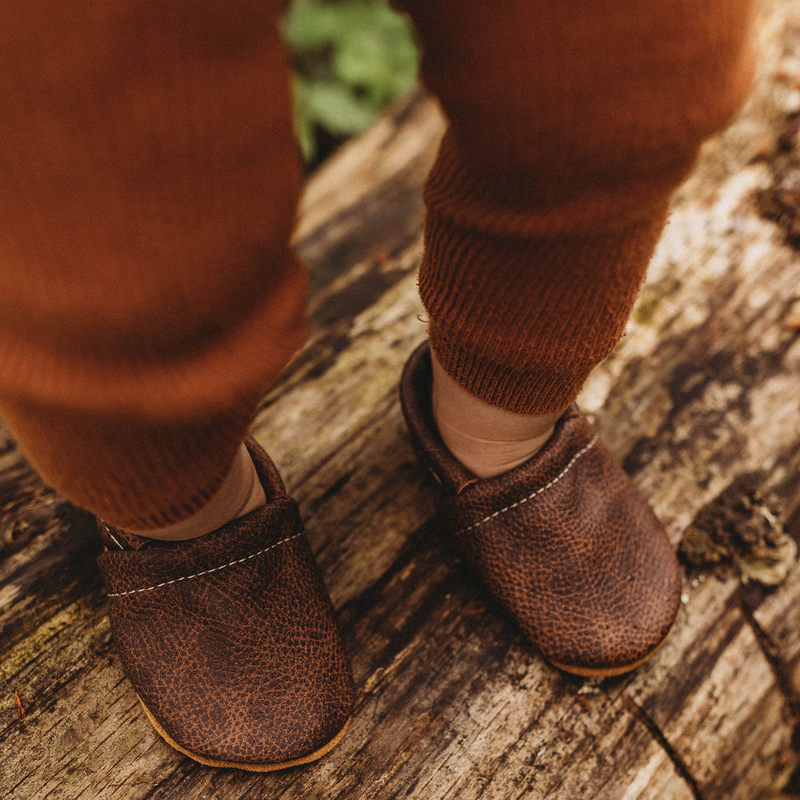 Leather Baby & Toddler Loafer Moccasins - Sable