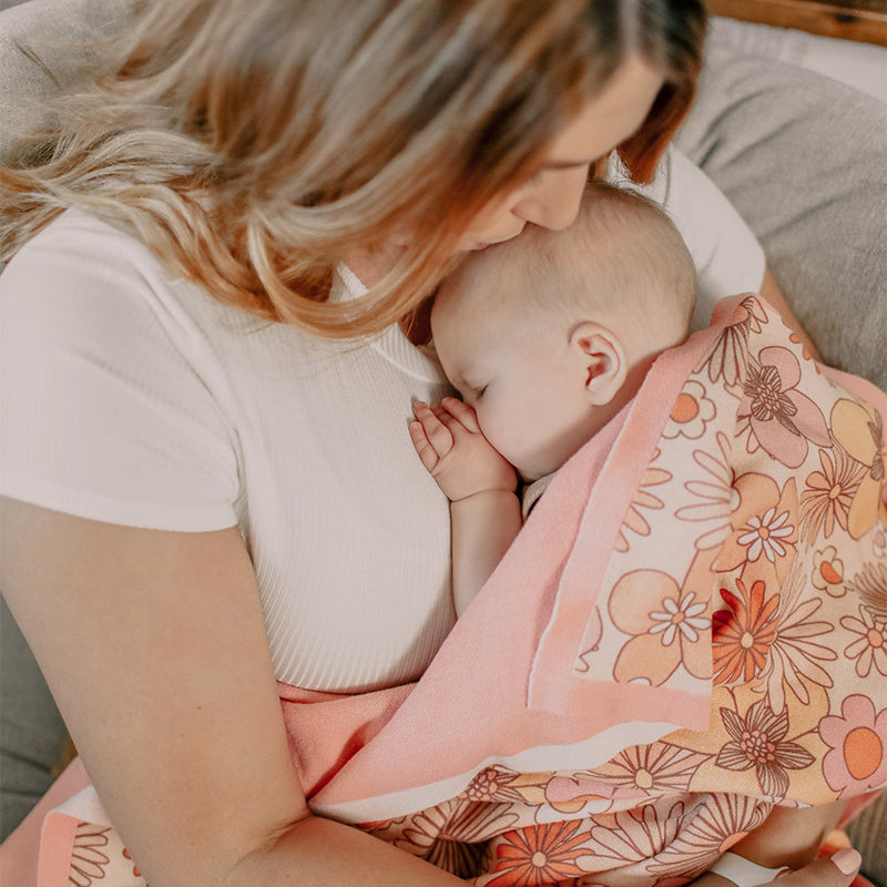 Little Dreamer Organic Baby Blanket - Flower Child