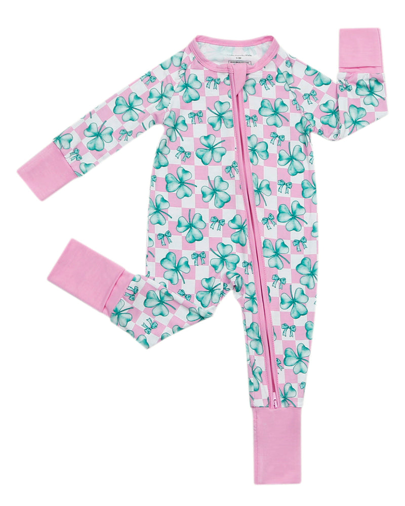 Bamboo Zip Romper | Shamrock & Bows