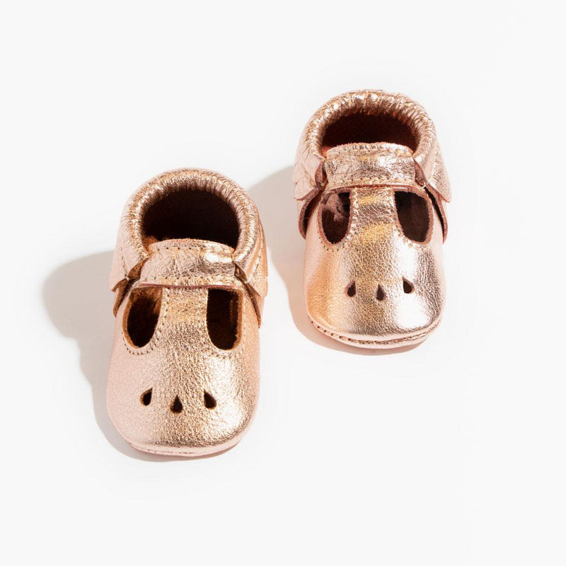 Rose Gold Mary Jane Baby Shoe