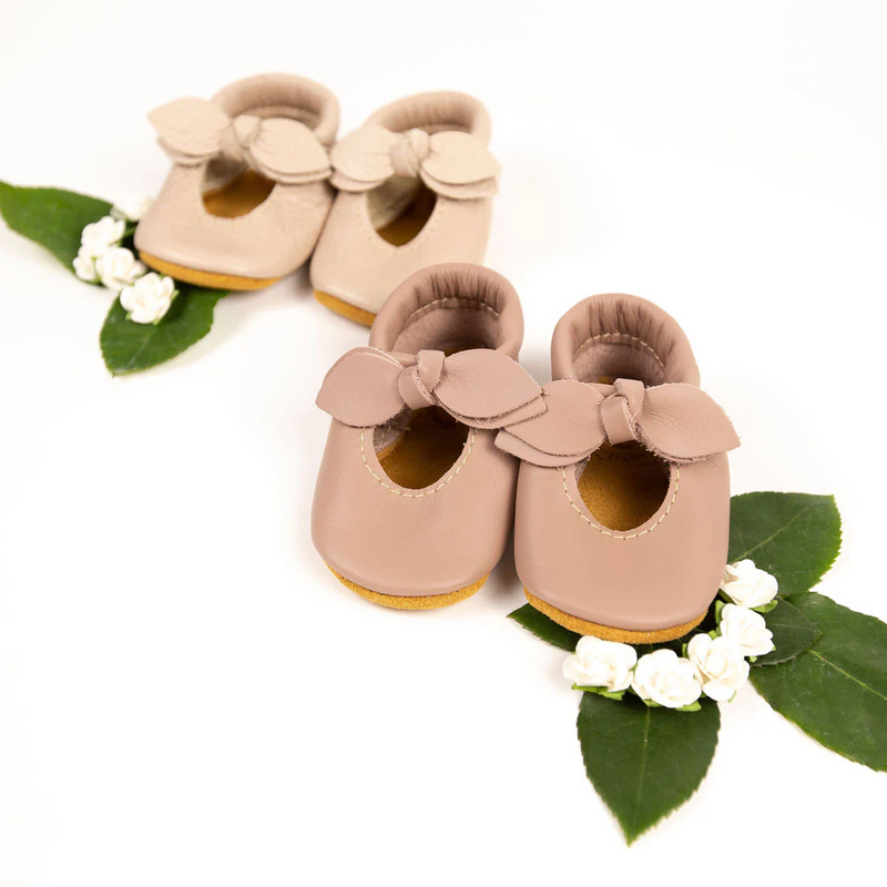 Dusty Rose & Oyster Bella Jane Bow Shoes Baby and Toddler