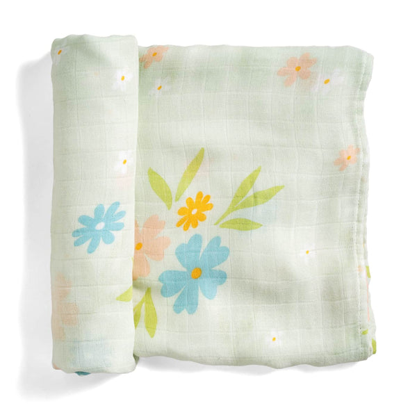 Enchanted Meadow bamboo swaddle