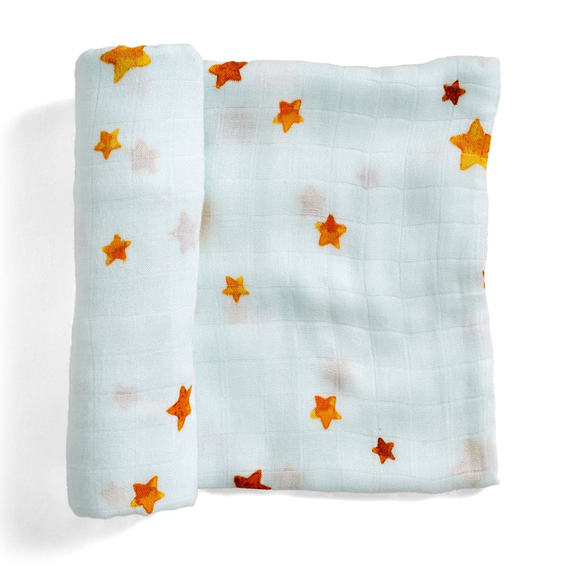 Crib sheet and Swaddle bundle - Goodnight Wonderland