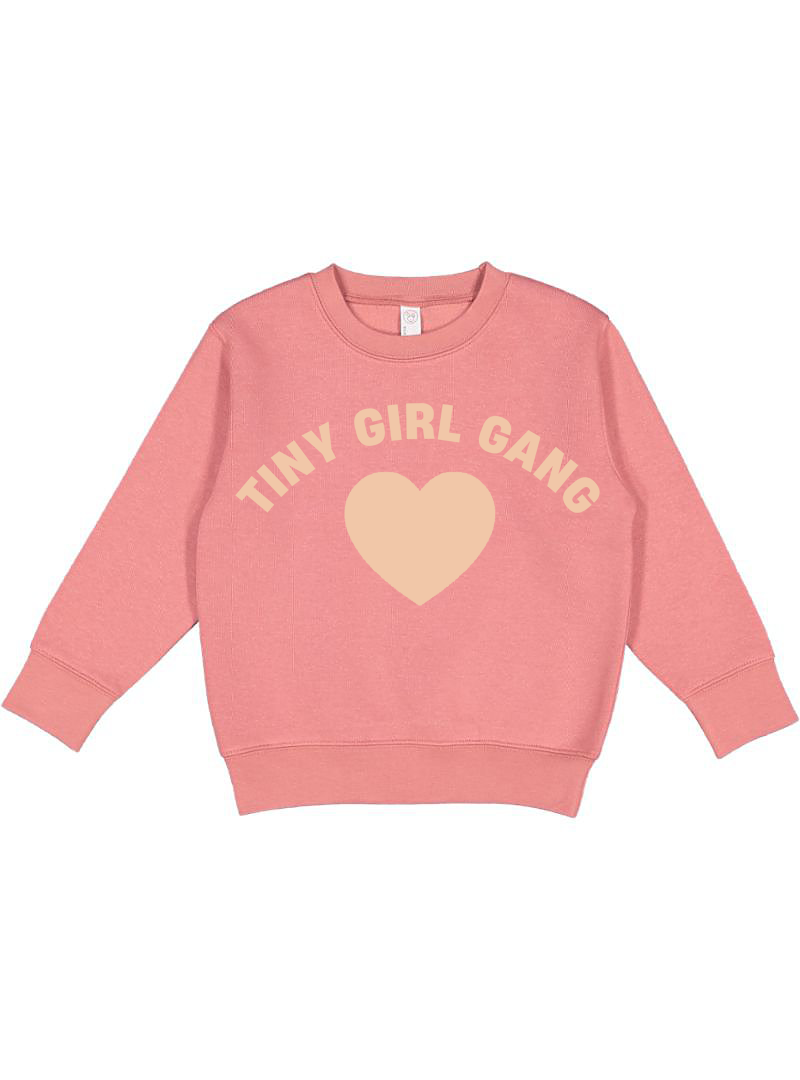 Tiny Girl Gang Mauve Fleece Crewneck Sweatshirt