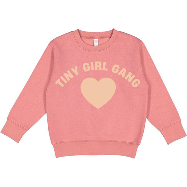 Tiny Girl Gang Mauve Fleece Crewneck Sweatshirt