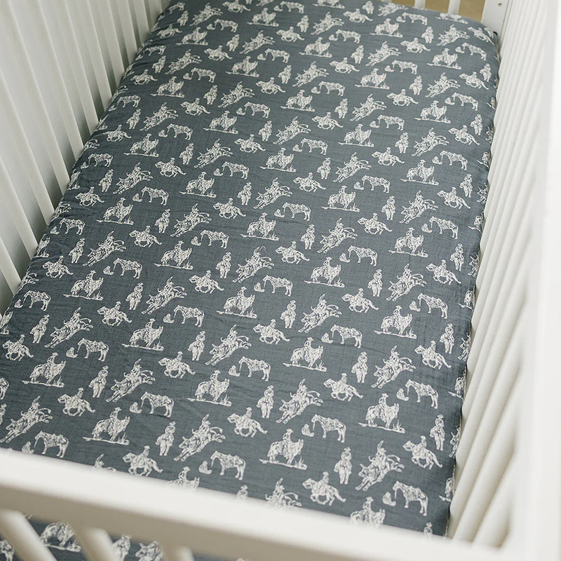 Wild West Muslin Crib Sheet