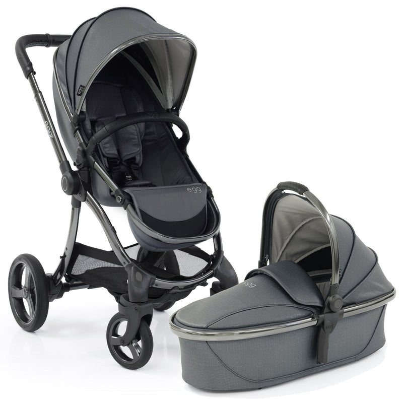 egg2® Stroller & Carry Cot in Jurassic Grey Bundle