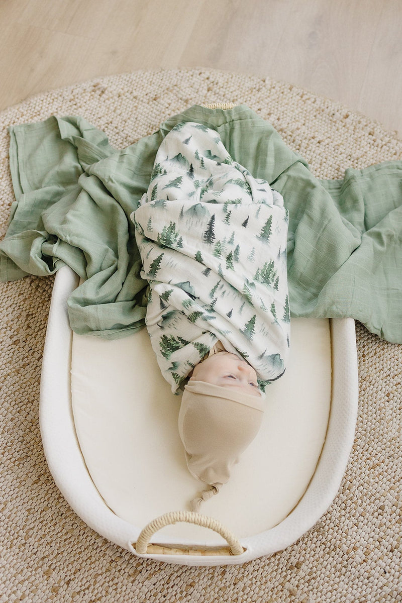 Muslin Swaddle Blanket - Green Forest