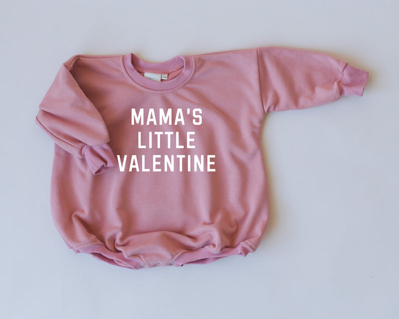 Mama's Little Valentine Sweatshirt Romper - more colors