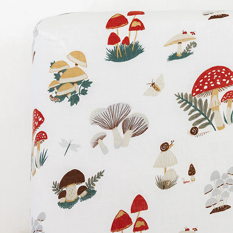 Mushroom Crib Sheet