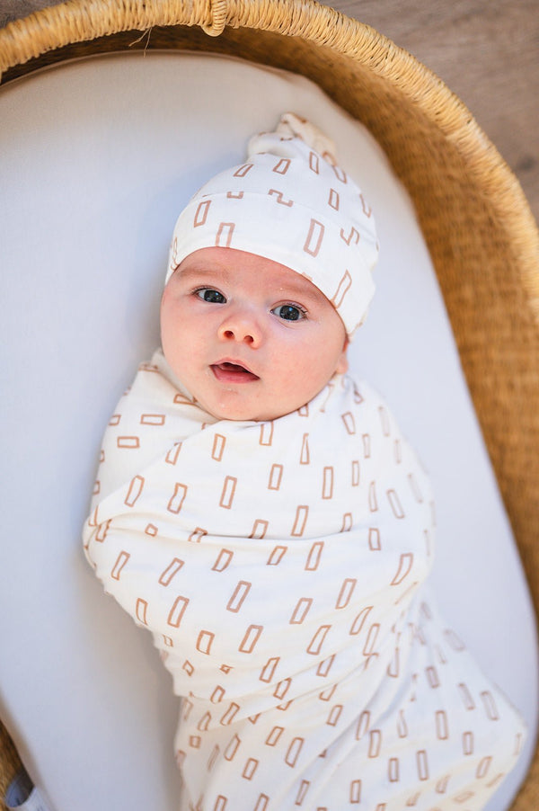 Bamboo Stretch Swaddle - Neutral Rectangle