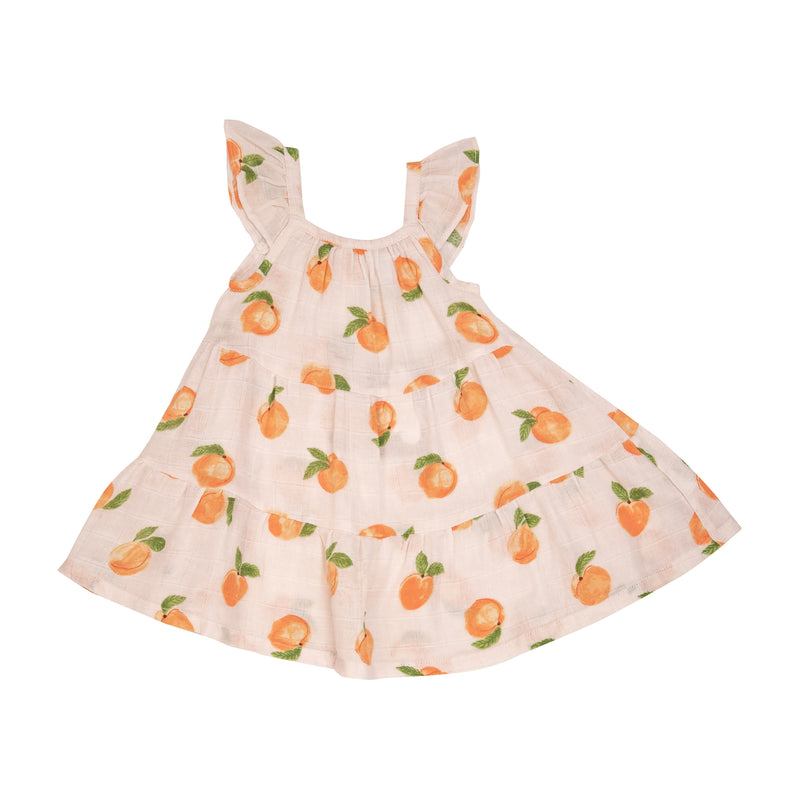 Twirly Sundress & Diaper Cover - Peaches