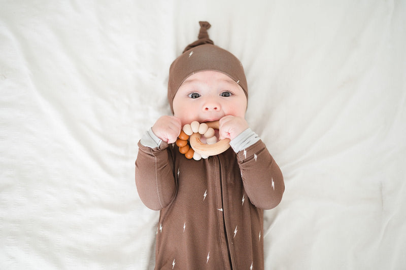 Zipper Romper - Brown Lightning