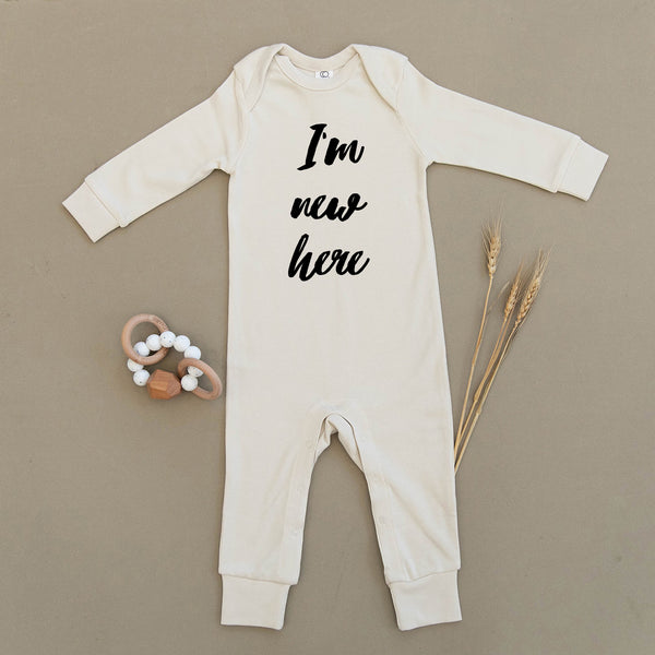 I'm New Here Organic Baby Playsuit