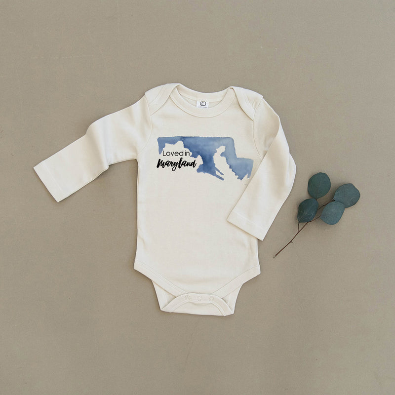 Loved in Maryland Organic Baby Onesie®