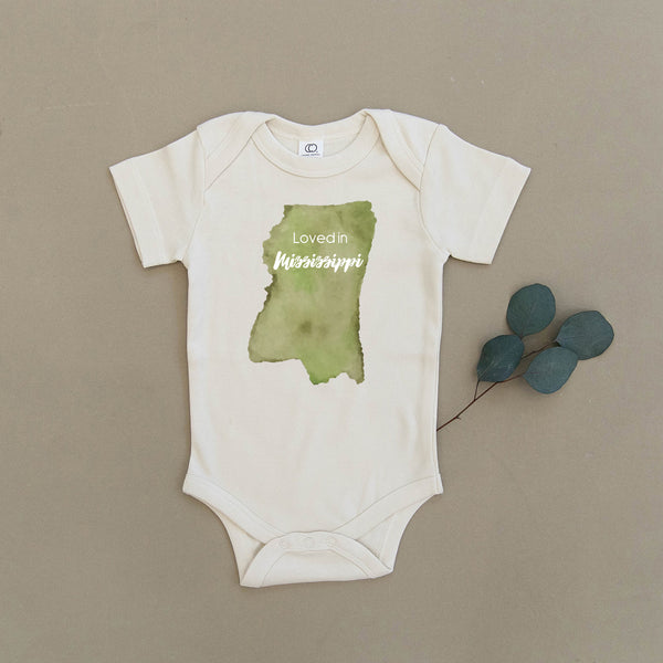 Loved in Mississippi Organic Baby Onesie®