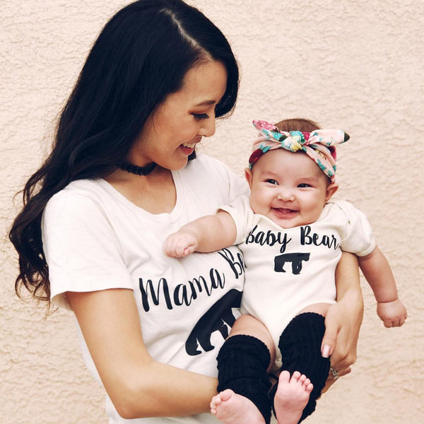 Mom and baby matching onesies sale