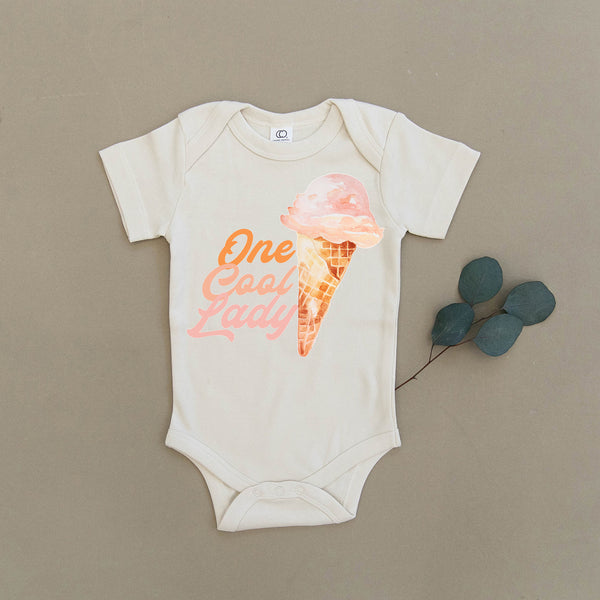 One Cool Lady Ice Cream Organic Baby Onesie®