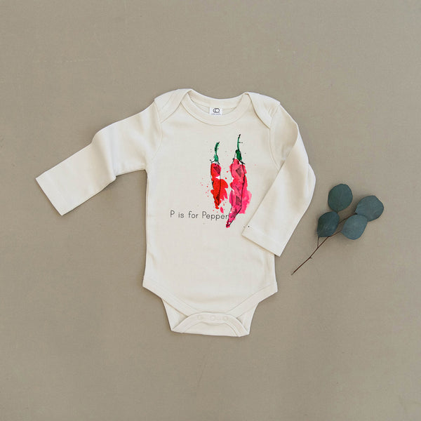 P is for Pepper Organic Baby Onesie®