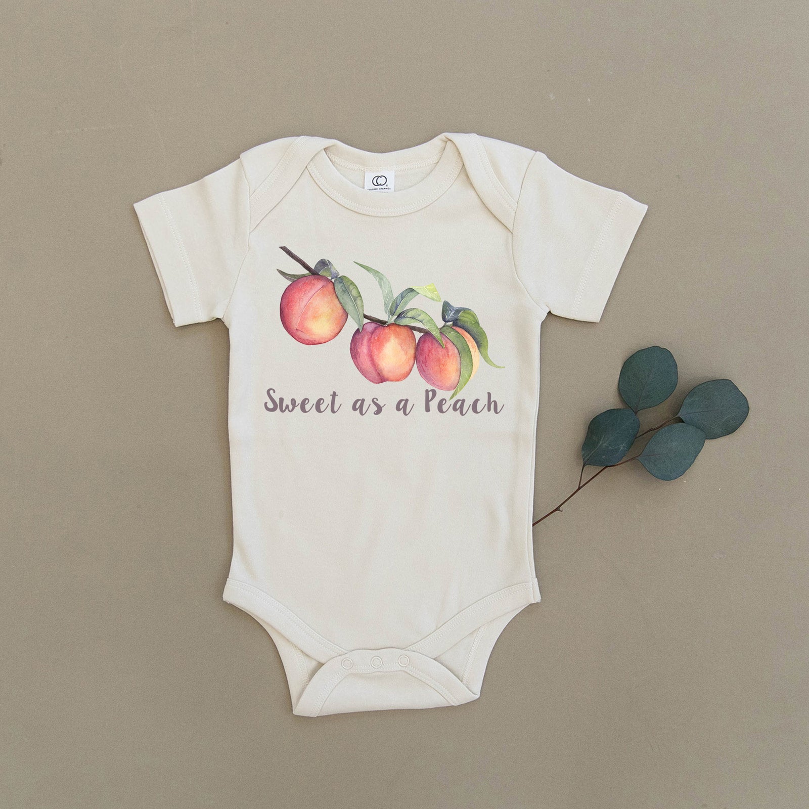 Sweet as a Peach Organic Baby Onesie Urban Baby Co